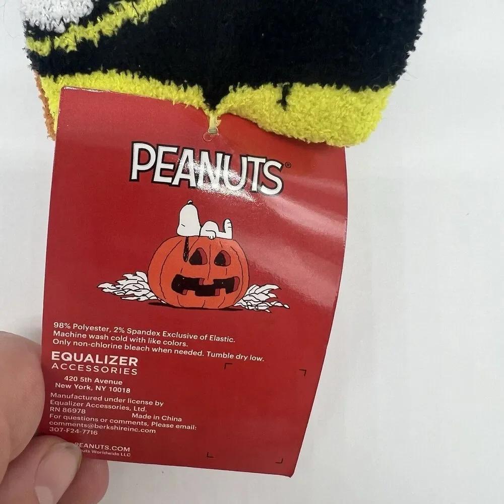 NWT Peanuts Halloween 3 Pack Socks Size 9-11 Snoopy Woodstock